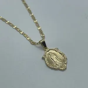 Jewelry | 18k Gold Filled Our Lady Of Guadalupe Necklace Cadena De La ...